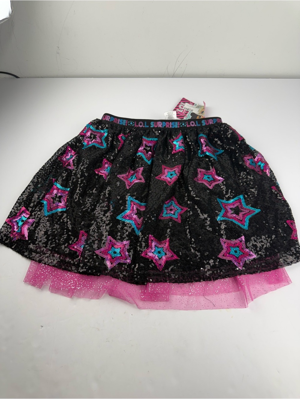L.O.L. Surprise Skirt Tulle Tutu Jojo Vibes Star Sequins Size Girls XL NWT